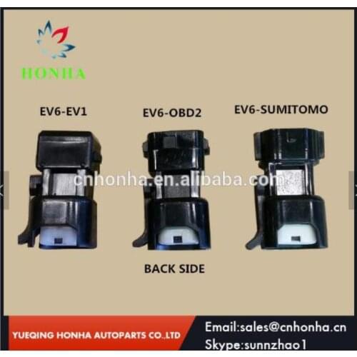 100pcs/lot Three different types EV1 to EV6, EV6 to OBD2, EV6 to Sumimoto Fuel injector 2 pin connector