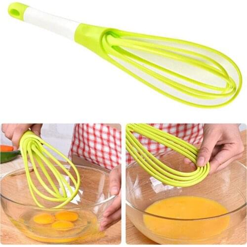5 Colors Home Kitchen Tools Semi-automatic Eggbeater Manual Self Turning Silicone Whisk Hand Mixer Blender Egg Tools 1070C