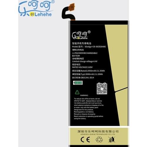 LEHEHE EB-BG928ABE Battery For Samsung GALAXY S6 edge Plus G9280 Edge+ G928F G928V G9280 Plus S6edge+ 3000mAh with Tools Gifts