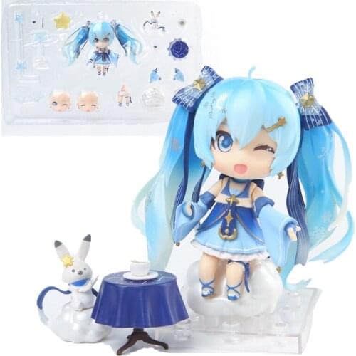 Anime Hatsune Miku Q version can change face Figure model doll desk car decoration birthday Christmas gift collection toy