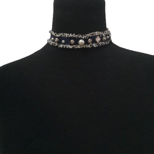 Anhänger Schlüsselbein kurze Halskette dekorative Perlenstickerei Applikation Strass DIY liefert Stoff 1 Stück zu verkaufen