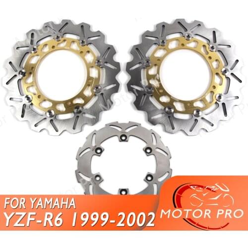 For YAMAHA YZF-R6 1999 2000 2001 2002 Front Rear Brake Disc Disk Rotor Kit Motorcycle YZF R6 99 00 01 02 YZF-R1 R1 CNC Aluminum