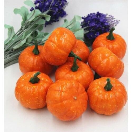 8.5cm Mini Artificial Pumpkin Fake Simulation Vegetabl Happy Halloween Decoration For Home Halloween Props DIY Crafts