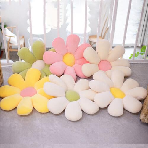 Small Fresh Net Red Small Daisy Pillow Cushion Bay Window Backrest Sofa Flower Pillow Girl Heart Office Chair Cushion F8221
