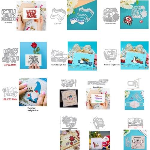 2020 Protection Theme Unique Decorations Words Human Metal Cutting Dies For New DIY Scrapbooking Album New Craft Embossing Cards