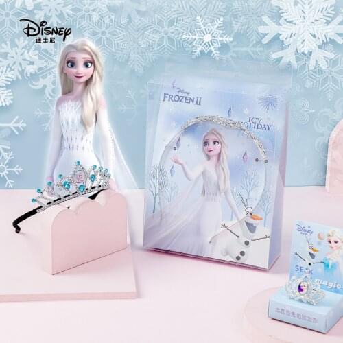 Disney cute frozen Girls Princess Hair band toys with gift box Bow headdress lady Birthday Gifts