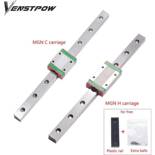 MGN MGN12 MGN15 MGN9 300 350 400 450 500 600 800mm miniature linear rail slide 1pc MGN12 linear guide+1pc MGN12H carriage