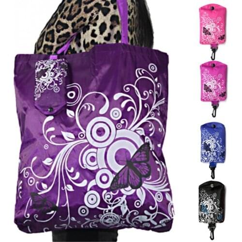 Reusable Foldable Shopping Bag Eco Totes Grocery Butterfly Reusable Bag Oxford Fabric Shoulder Bag
