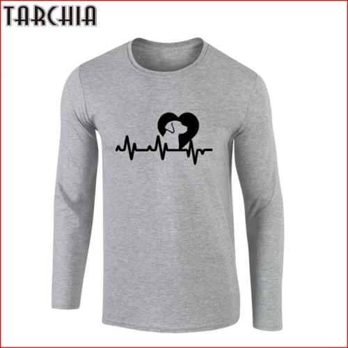 TARCHIA Men Clothing Casual Autumn Winter New Men Printed Long Sleeve Bottoming T Shirt Slim T-shirt Men'd Tops Camisa