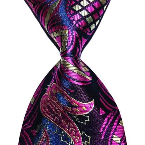 Paisley Floral Tie Gift For Men Silk Necktie 10cm Width Fashion Jacquard Woven Formal Wear Business Suit Wedding Party Christmas
