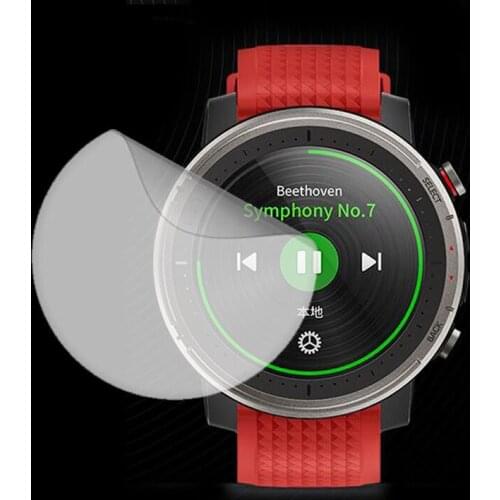 Soft Clear Protective Film Guard For Xiaomi Huami Amazfit Stratos 3 Watch Stratos3 Smartwatch Screen Protector Cover (Not Glass)