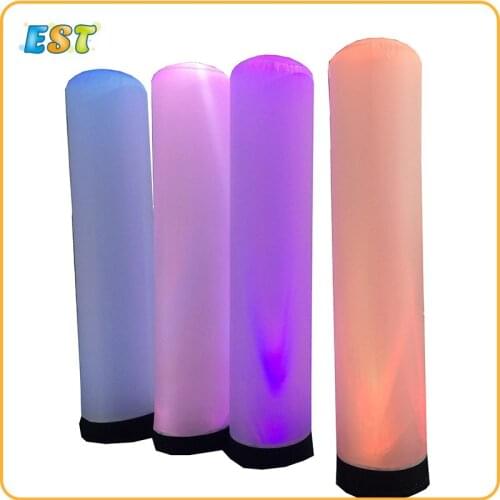 Inflatable LED Pillar Glow in the Dark Air Dancer LED Tube Fly Guy Puppet Combo Set with Blower for Advertising Event