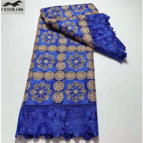 Madison Latest African Water Soluble Lace Fabric 2021 High Quality Party Borer Embroidery 5 Yards Nigerian Lace Fabric