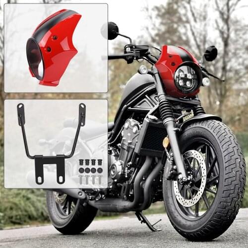 Motorcycle Headlight Fairing Windshield For Honda Rebel CMX 500 CMX500 2018 2019 2020 2021 ABS Headlight Fairing Cowl Cover Mask