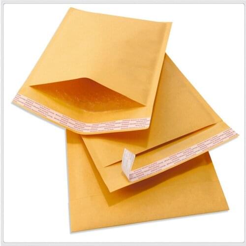 Wholesale 20PCS/Lot Yellow Paper Pouches Envelope Bags Kraft paper + bubble film postal packets bags Top Quality GR-709