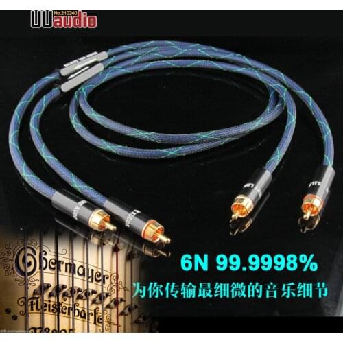 Recommend ! High Quality 1Pair DE BOA 6N OFC RCA To RCA Audio Cable / DIY HIFI RCA Cable