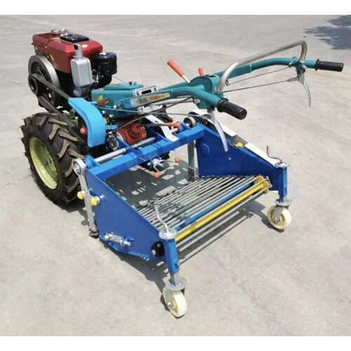 Hand starter 22hp Walking tractor with sweet potato harvester 80mm wide and Rotary tiller