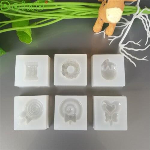 Doinb Mini Lollipop Silicone Push Mold - for Sugarcraft, Miniature Food, Candy Making, Clay, Chocolate, Resin Mold