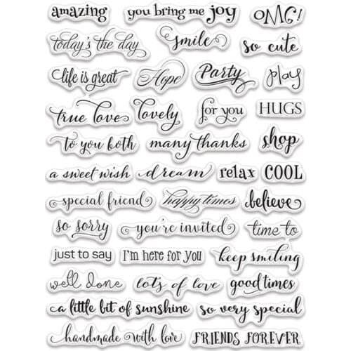 Lovely for you English Words Transparent Clear Silicone Stamp for DIY scrapbooking/photo album Decorative clear stamp ST0283