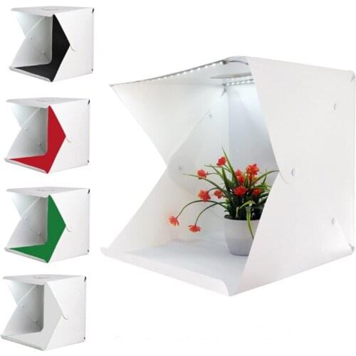 Dual LED Panels Folding Portable Photo Video Box Lighting Studio Shooting Tent Box Kit Emart Diffuse Studio Softbox lightbox