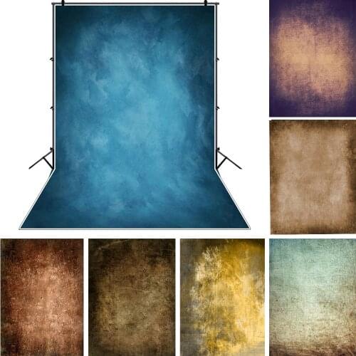 Solid Color Gradient Grunge Wall Wooden Floor Photography Background Vintage Portrait Photocall Backdrop Photo Studio Photophone