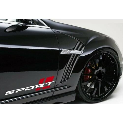 SPORT Decal Sticker Car Racing Stripe Emblem Logo Motorsport R Performance PAIR Auto Decoration Reflective Stickers Car Accessor