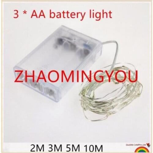 YON 3 * AA LED battery Copper wire lights 2M 3M 5M 10M string lights 20LED / 30LED / 50LED LED character string lights Christmas