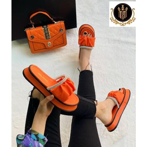 Miss Melisa Cotton Model Stone High Slippers TR120