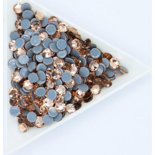 All sizes Light Peach DMC Iron On Rhinestones/Flat Back Nail art Hot fix Crystal Rhinestones Strass Sewing & Fabric Garment