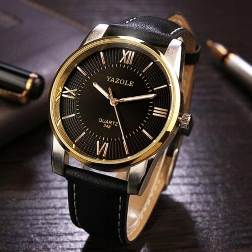 Yazole 2020 New Sport Roman Brand Watches Leather Straps Men Business Watches Men Quartz Watch Clock Men Relogio Masculino
