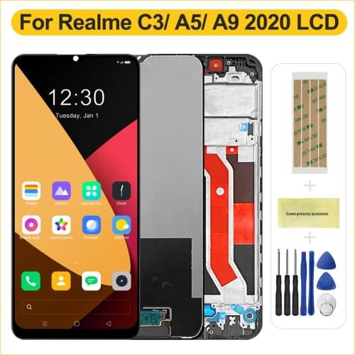 C3 LCD Display For OPPO Realme C3 RMX2027 RMX2021 RMX2020 Touch Screen Pantalla Digitizer Assembly Replacement Parts
