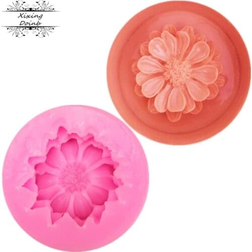 1Pcs Chrysanthemum silicone soft candy mold cake decorating tool candy chocolate Soft Candy Mold