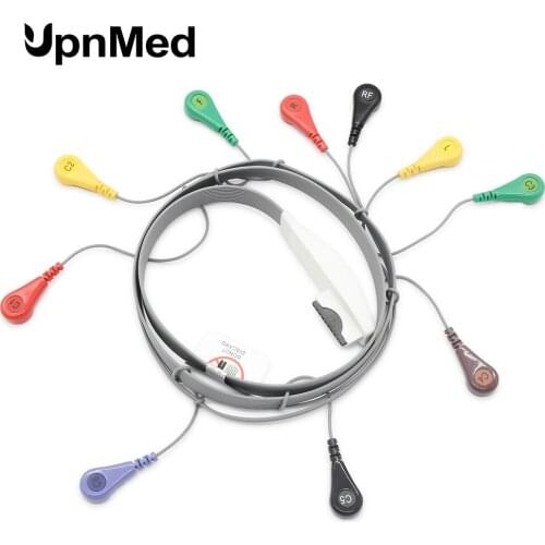 Mortara One Piece 10 Lead Holter ECG Cable,Snap,IEC