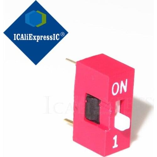 10PCS Slide Type Switch Module 1-Bit 2.54mm 1 Position Way DIP Red Pitch NEW In Stock