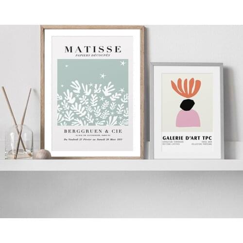 Abstrace Coral Art Henri Matisse Poster and Prints Flower Wall Painting Dancing Picture for Home Decor