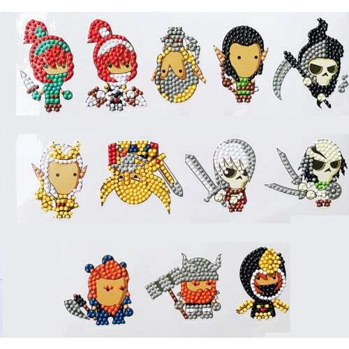 5D DIY Kids Animal Diamond Painting Stickers Beginner Diamond Painting Kits Digital Diamond Paint by Number for Children