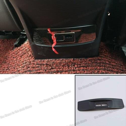 Lsrtw2017 Stainless Steel Car Rear Armrest USB Connector Panel Trims for Jetour X70 X70s 2018 2019 Accessories Auto Styling