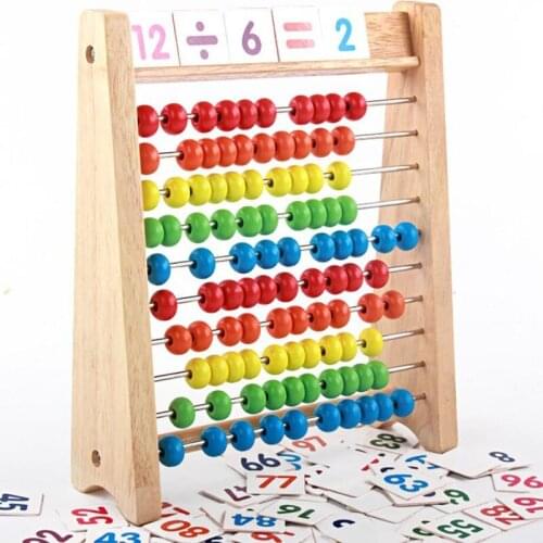 Mini Wooden kids Educational Toy Abacus Children Early Math Learning Toys Numbers Counting Calculating Beads Abacus Montessori