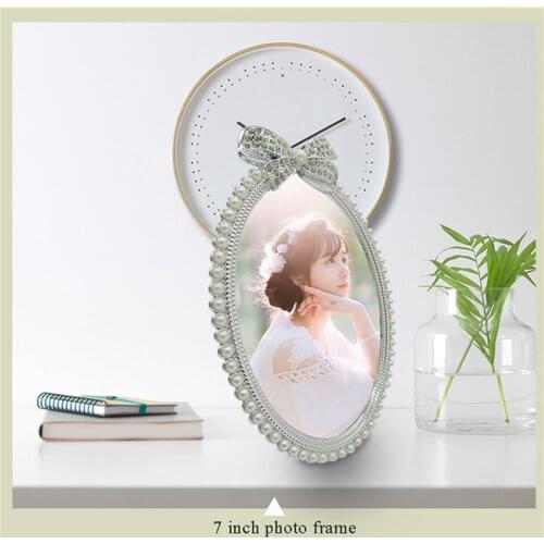 2021 European style pearl photo frame with diamond 3 inch 6 inch 7 inch pearl pendulum wedding adult day birthday gift frame