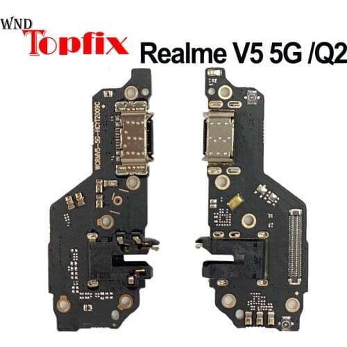 For Realme V5 5G USB Charging Port Flex Cable For Realme Q2 Charger Port Dock Plug Connect Board