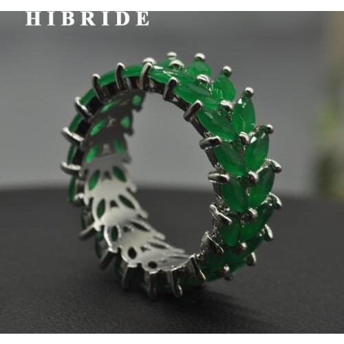 HIBRIDE New Fashion Dubai Jewelry Women Rings AAA Cubic Zirconia Finger Ring For Female Engagement Gifts R-184