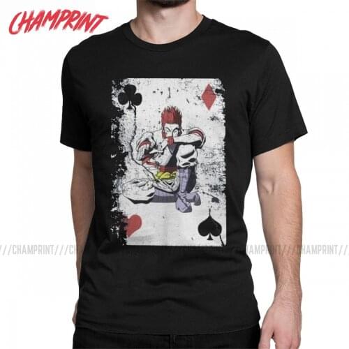 Hunter X Hunter Hisoka Playing Card Mens T Shirts Awesome Tees Short Sleeve Round Collar T-Shirt Cotton Gift Idea Tops