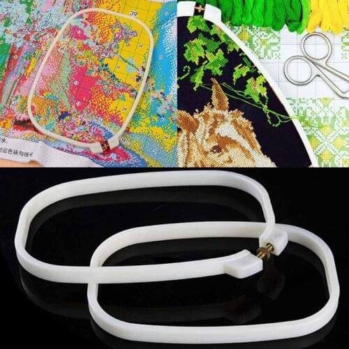 Cross Stitch Craft Tool Sewing Tools Handhold Square Shape Embroidery Sewing DIY Craft Plastic Frame Hoop Accessories Art Tools