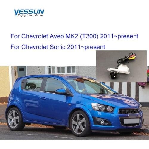 Car Rear View Reverse Backup Camera For Chevrolet Aveo MK2 T300 Sonic 2011 2012 2013 2014 2015 2016 ~2019 license plate camera