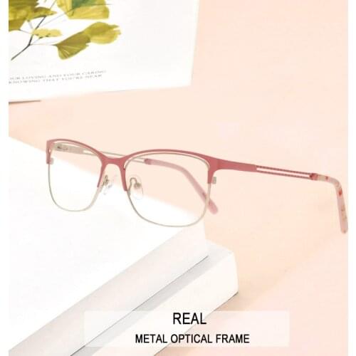Classic Colorful Spectacle Frame Geometric Shape Metal Frame Myopia Men Women Eyewear Accessories