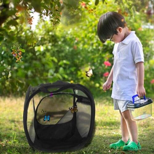 Butterfly Insect Cage Habitat Mini Insect and Butterfly Cage Pop-up Collapsible Insect Mesh Cage for Insect Pet Raising Supplies