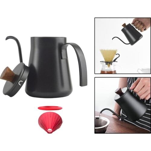 Stainless Steel Gooseneck Coffee Pot Pour Over Kettle Gift for Drip Coffee Tea Brewing Kitchen Milk Family Use Coffee Lovers