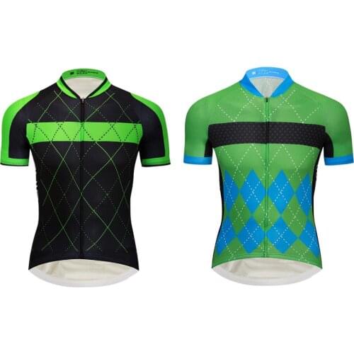 Wulibike Summer Breathable Mens Cycling Jersey Short Sleeve Anti-UV Bike Sport Shirt Quick-dry Man MTB Bicycle Cycling Clothing