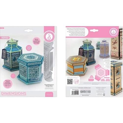 Metal cutting dies crystal containers hexagon base die set mold card Scrapbook paper craft knife mould blade punch stencils