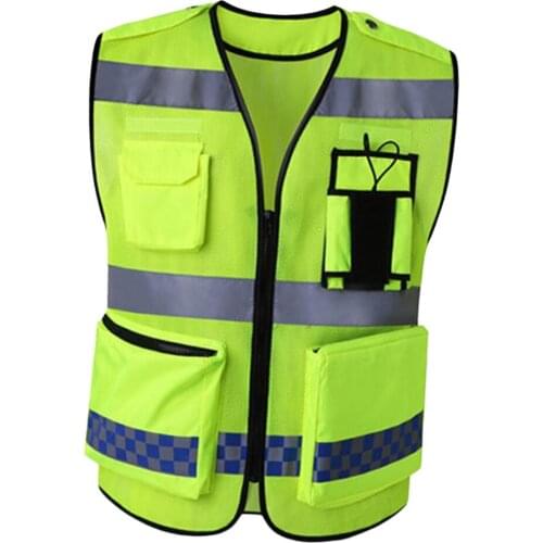 Multi Pocket Safety Vest, Highly Visibility Breathable Vest Style-D